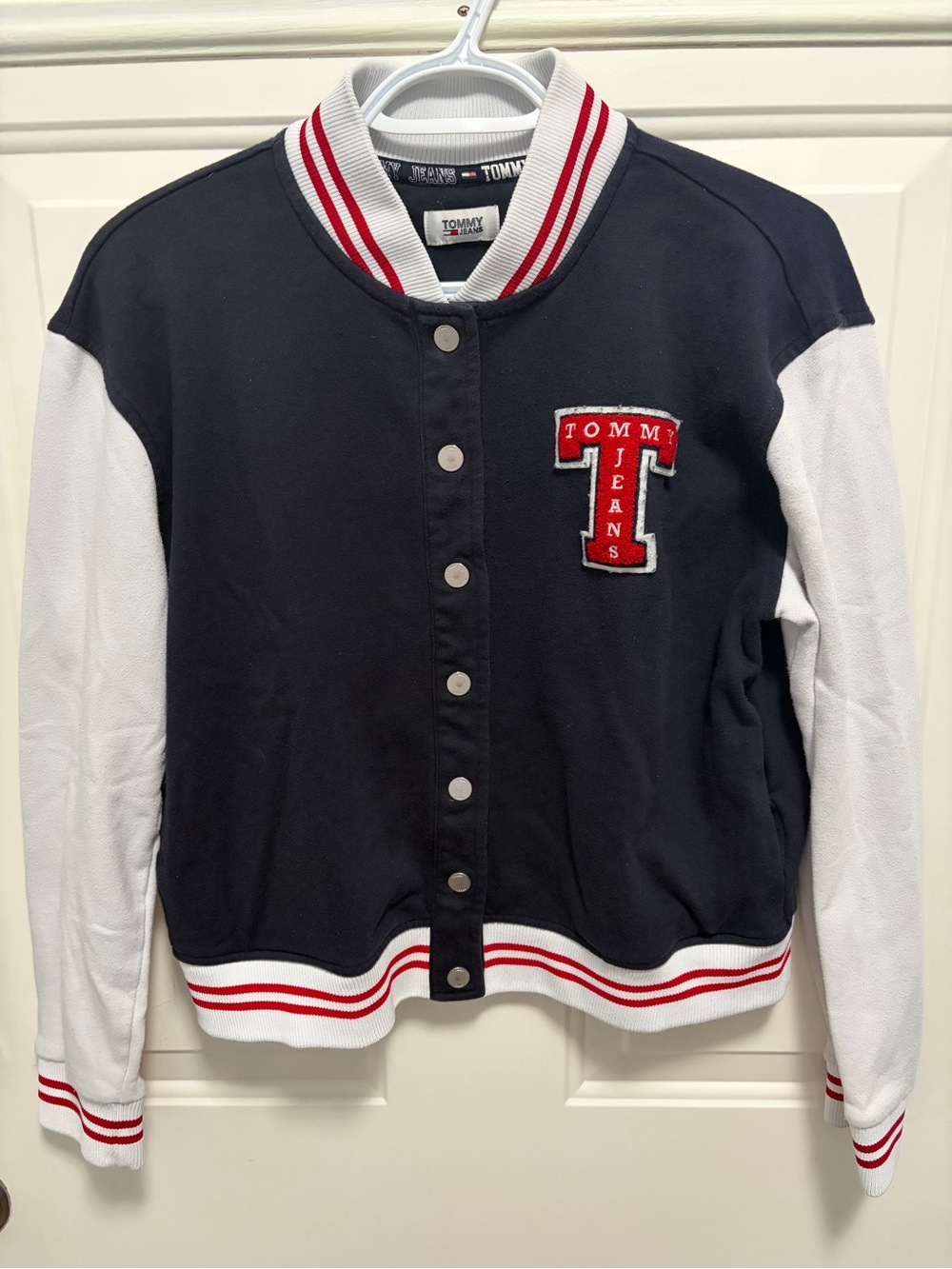Tommy Hilfiger Navy, White & Red Varsity Jacket